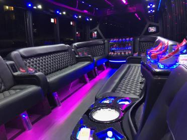 Boston 15 Passenger Party Bus Interior