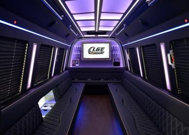 Boston 18 Passenger Limo Bus Interior