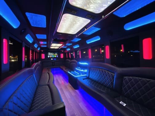 Boston 35 Passenger Party Bus Interior